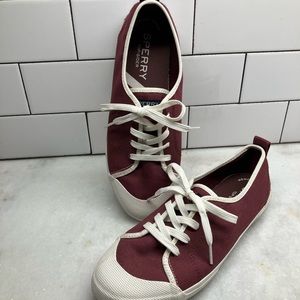 Sperry Sneakers Cranberry TOP-SIDER MEMORY FOAM WORN ONCE